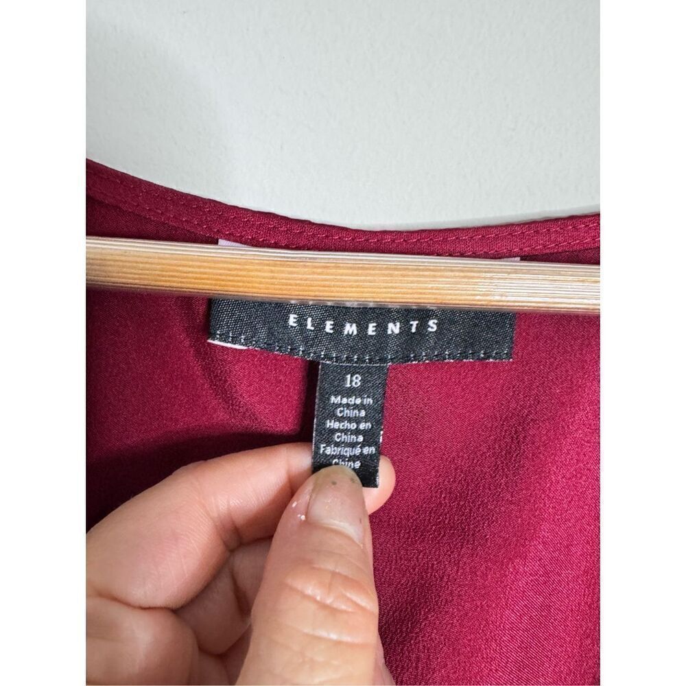 Eloquii Elements Red Smocked Waist Midi Dress Sz … - image 6